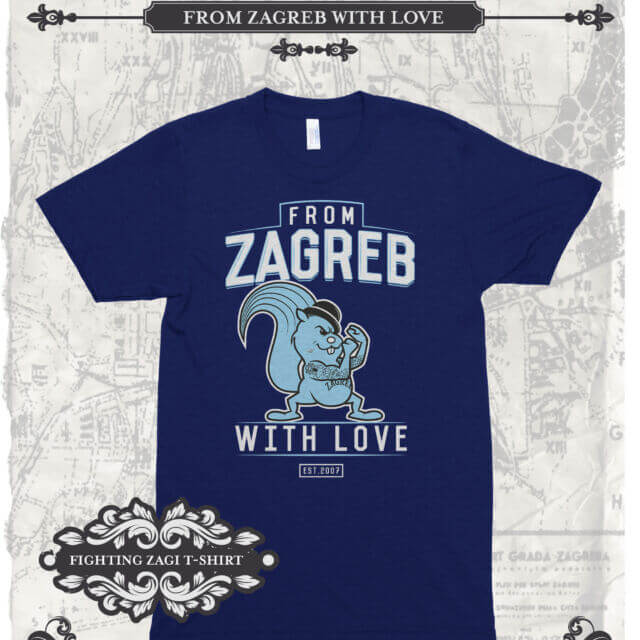 T-shirt FIGHTING ZAGI plava