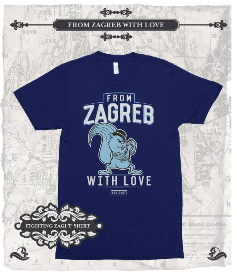 T-shirt FIGHTING ZAGI plava