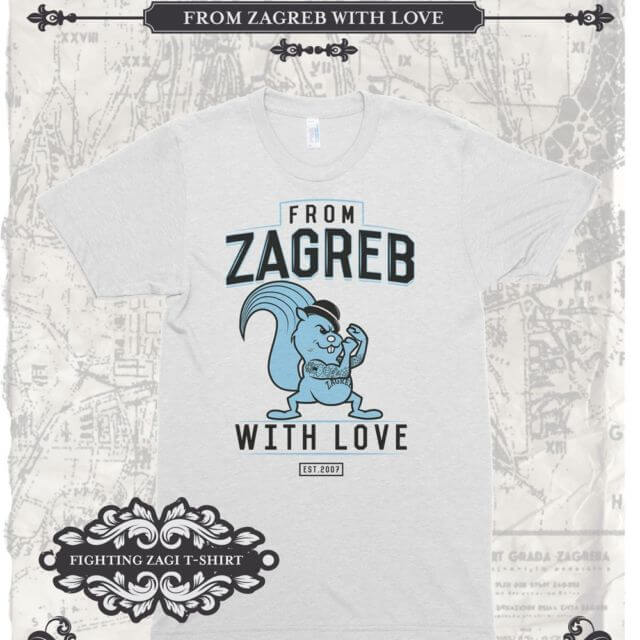 T-shirt FIGHTING ZAGI bijela