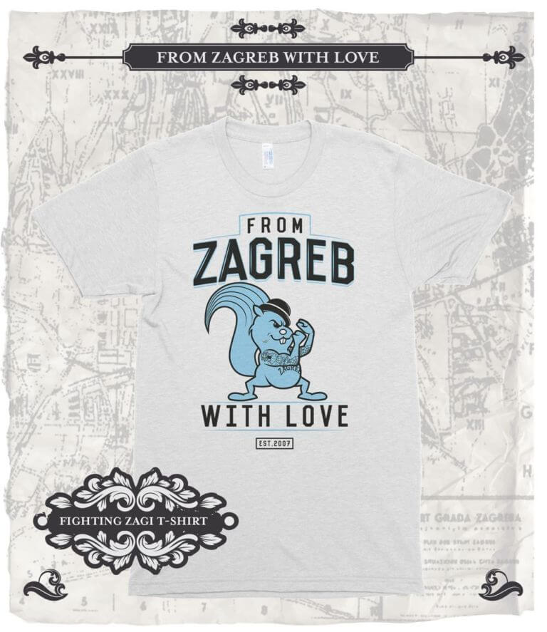 T-shirt FIGHTING ZAGI bijela