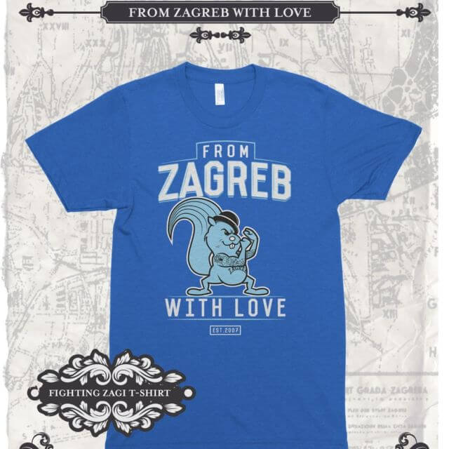 t-shirt Fighting Zagi blue - From Zagreb With Love