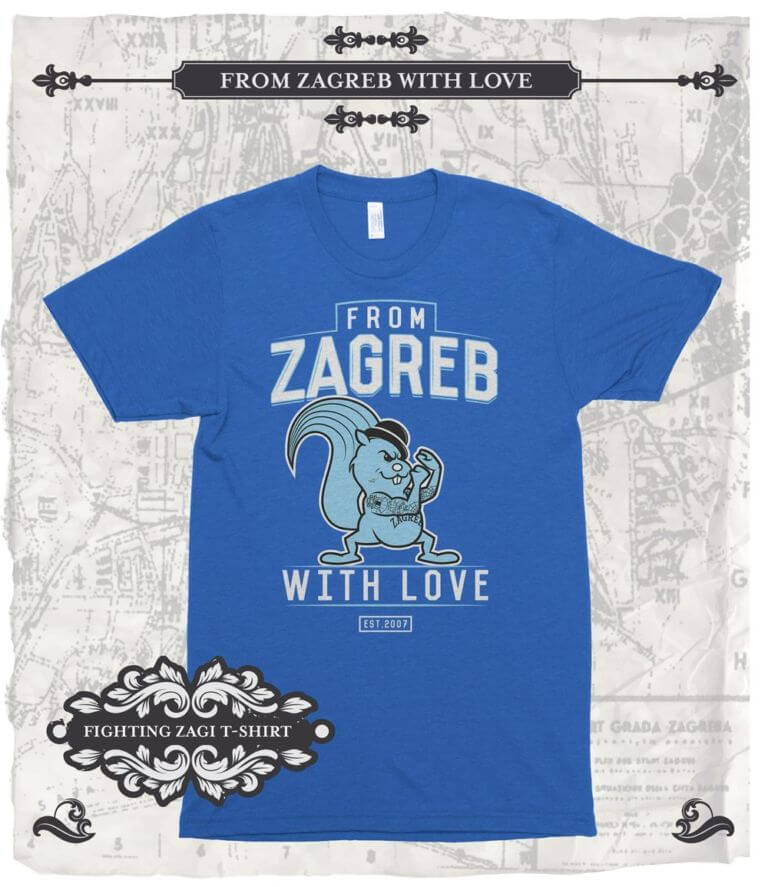 t-shirt Fighting Zagi blue - From Zagreb With Love