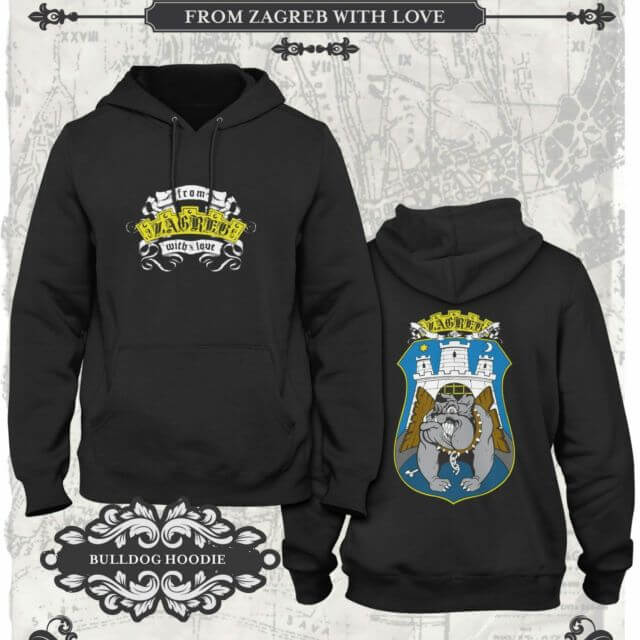 from zagreb with love bulldog hoody