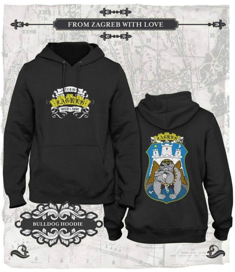 from zagreb with love bulldog hoody