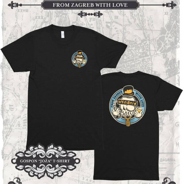 From Zagreb With Love Tshirt Joza crna