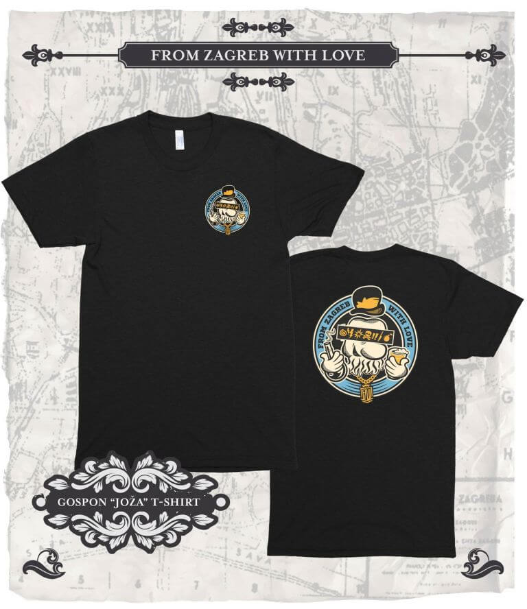 From Zagreb With Love Tshirt Joza crna