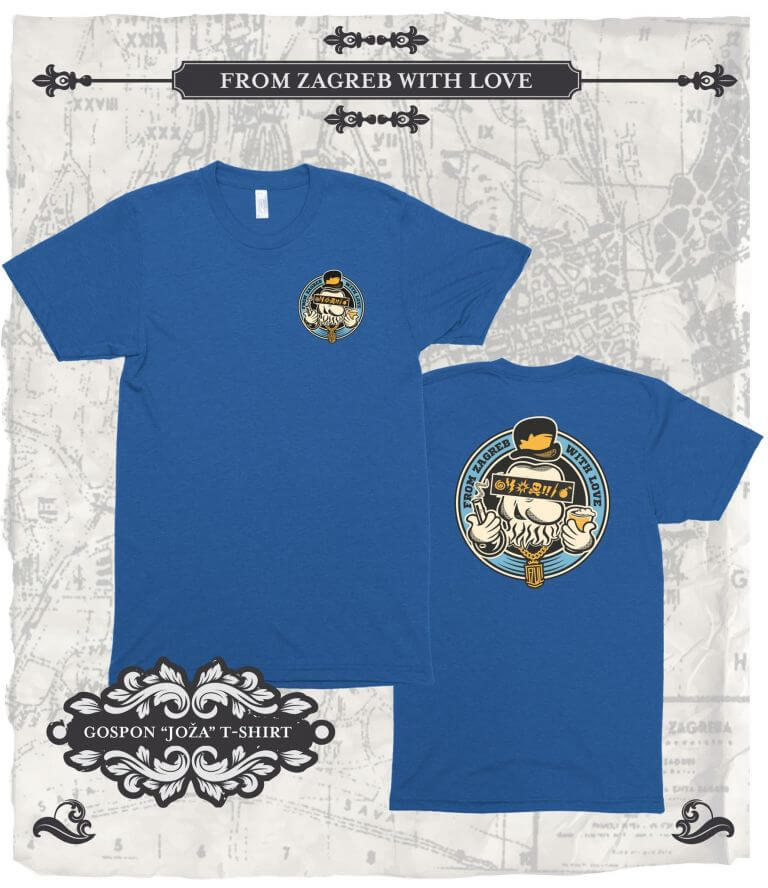 From Zagreb With Love Tshirt Joza plava