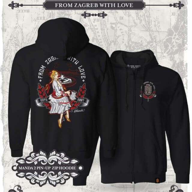 From Zagreb With Love zip hoodie Pin-Up Manda