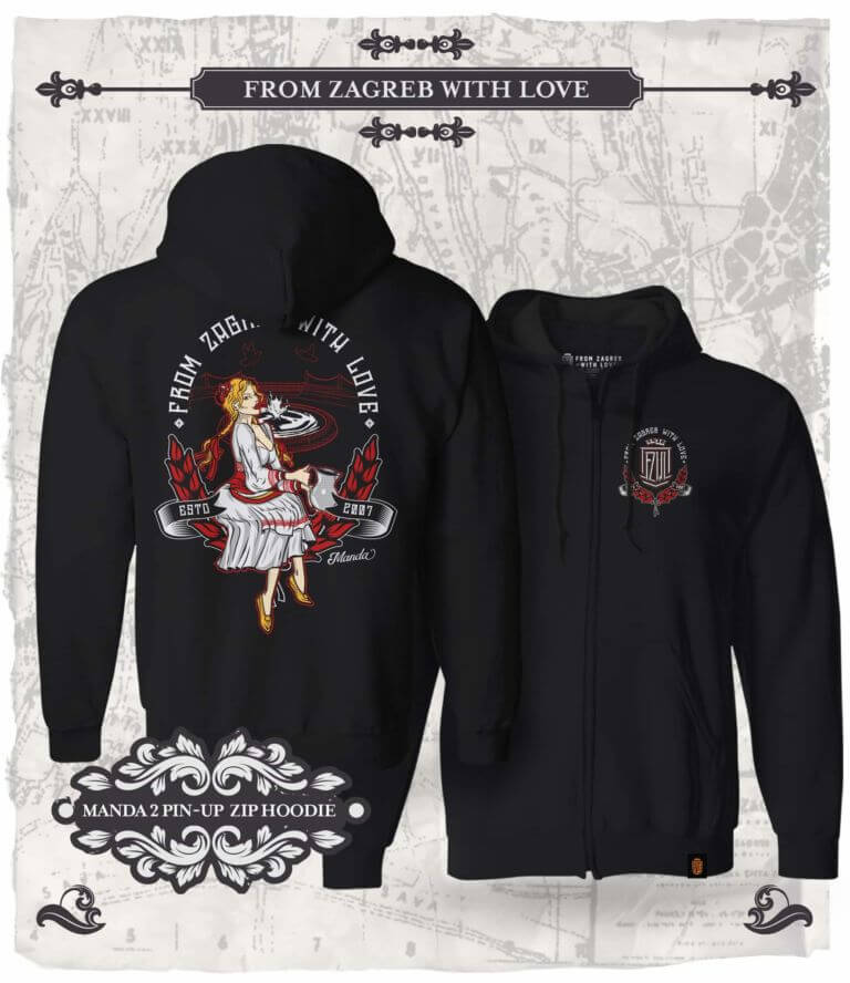 From Zagreb With Love zip hoodie Pin-Up Manda