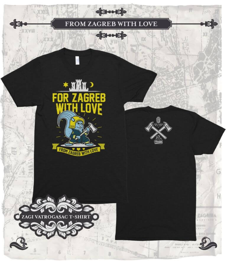 from zagreb with love firefighting zagi vatrogasac tshirt