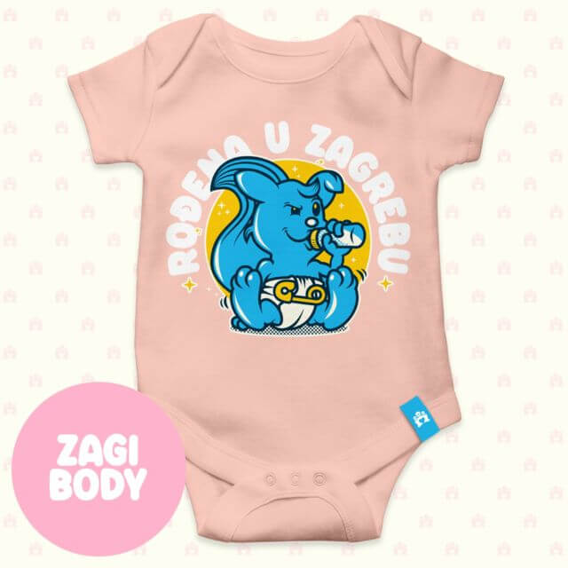 Body BEBA ZAGI powder pink