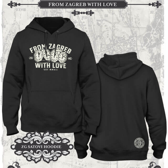 from zagreb with love satovi hoodie