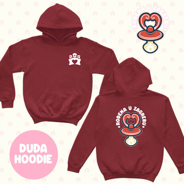 RođenA u Zagrebu Hoodie DUDA – red hot chilli
