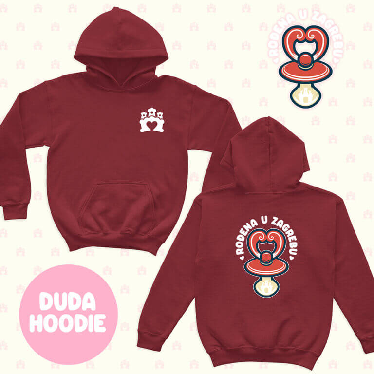 RođenA u Zagrebu Hoodie DUDA – red hot chilli