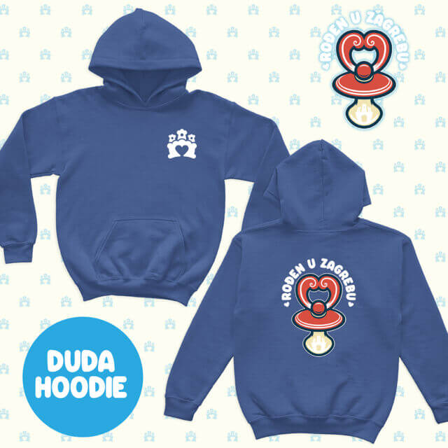Rođen u Zagrebu Hoodie DUDA – royal blue
