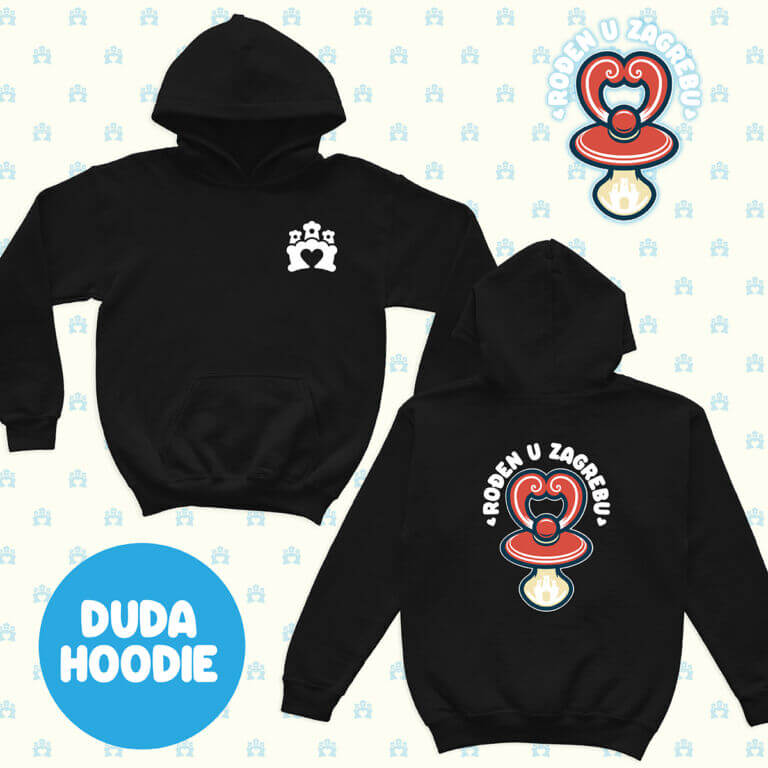 Rođen u Zagrebu Hoodie DUDA – deep black