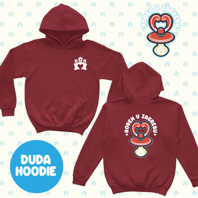 Rođen u Zagrebu Hoodie DUDA – red hot chilli