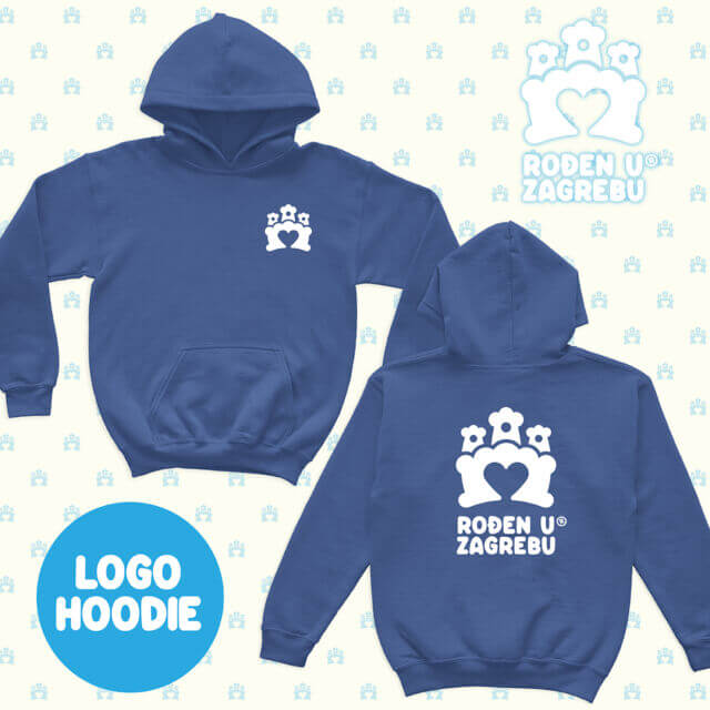 Rođen u Zagrebu Hoodie LOGO – royal blue