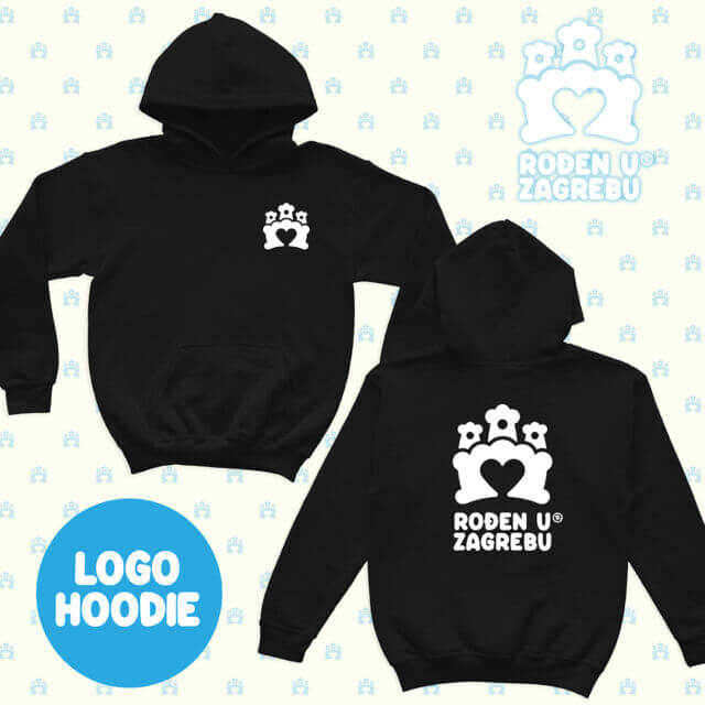 Rođen u Zagrebu Hoodie LOGO – deep black