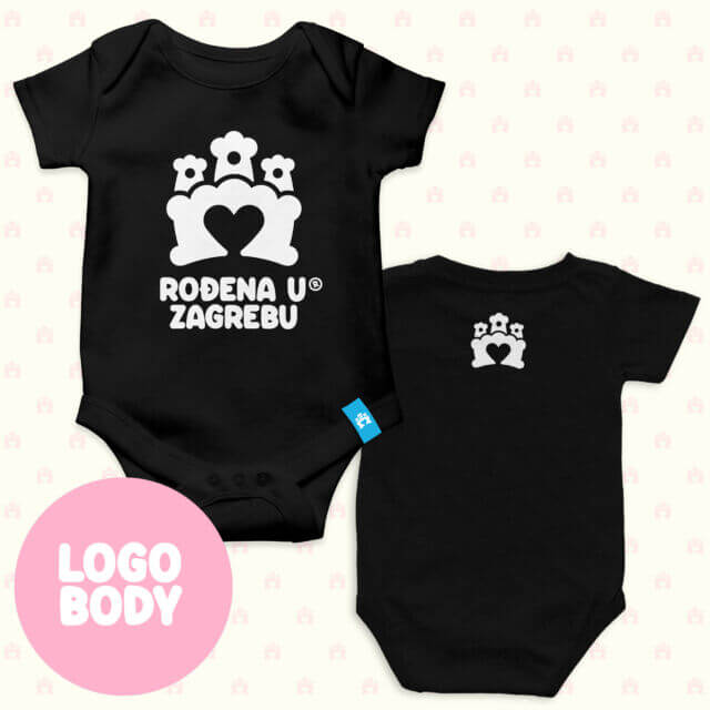 RođenA u Zagrebu body deep black - odaberite dizajn