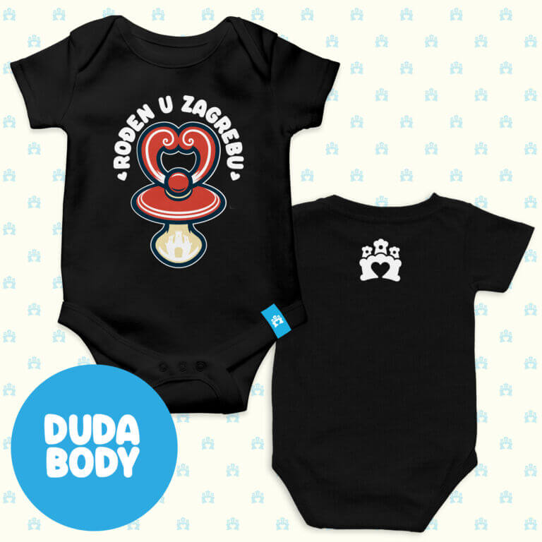Rođen u Zagrebu body deep black - odaberite dizajn