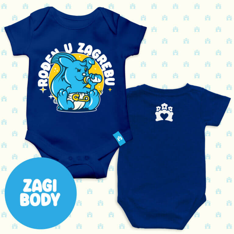 Rođen u Zagrebu body royal blue - odaberite dizajn