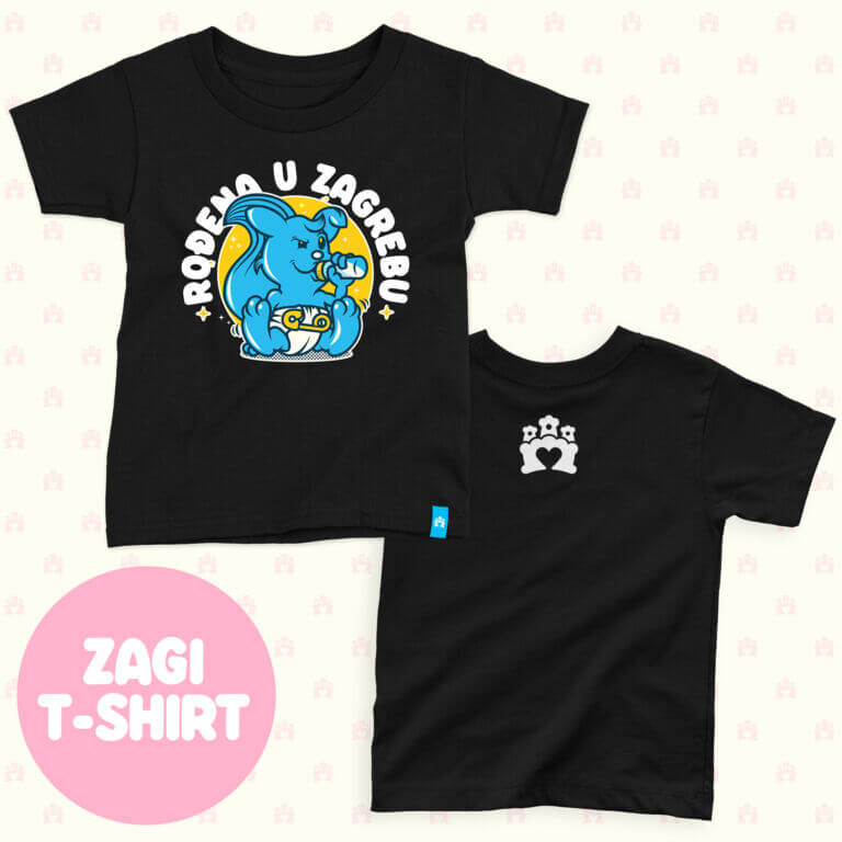 RođenA u Zagrebu T-shirt deep black - odaberite dizajn