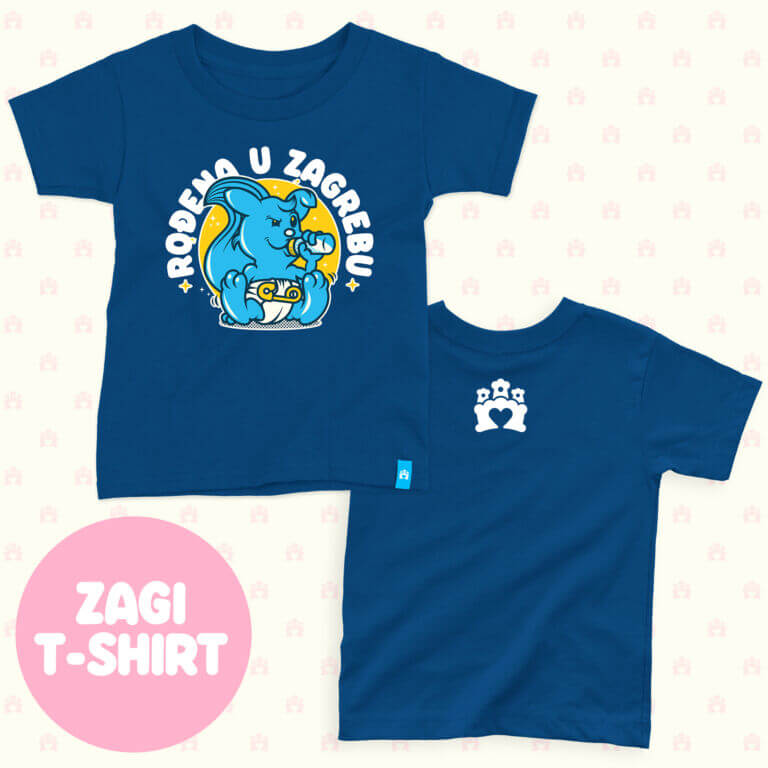 RođenA u Zagrebu T-shirt royal blue - odaberite dizajn