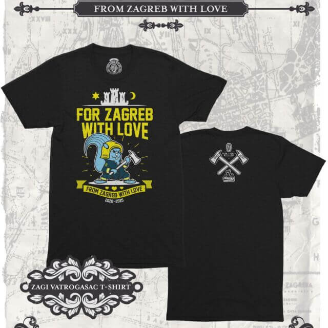 from zagreb with love firefighting zagi vatrogasac tshirt