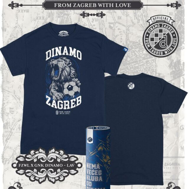 from zagreb with love dinamo lav tshirt