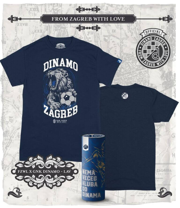 from zagreb with love dinamo lav tshirt