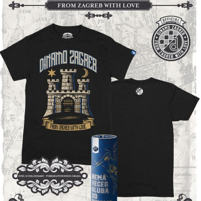 from zagreb with love dinamo tvrđava ponosnog grada tshirt